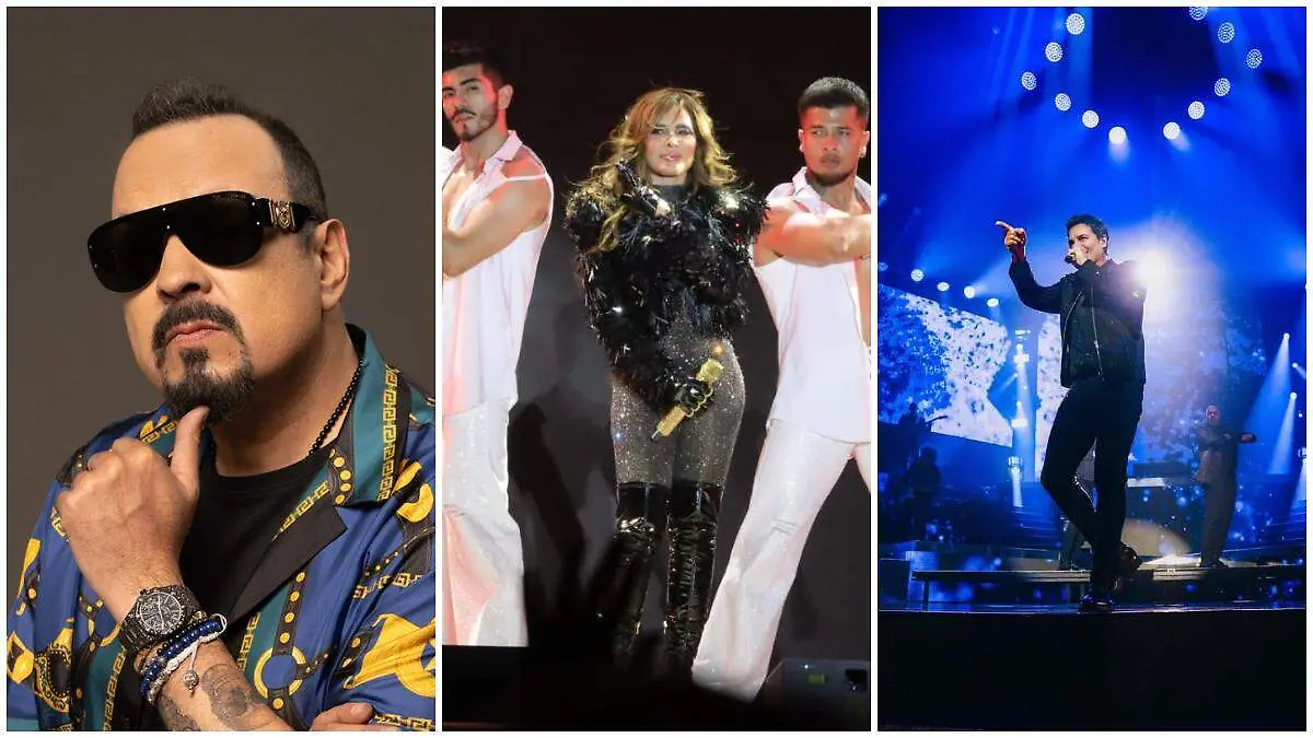 Pepe Aguilar, Gloria Trebvi y Chayanne